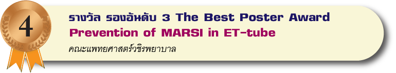 รางวัล รองอันดับ 3 The Best Poster Award